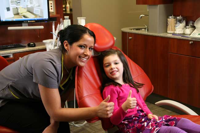 Young girl patient at North Easton Dental Assoicates